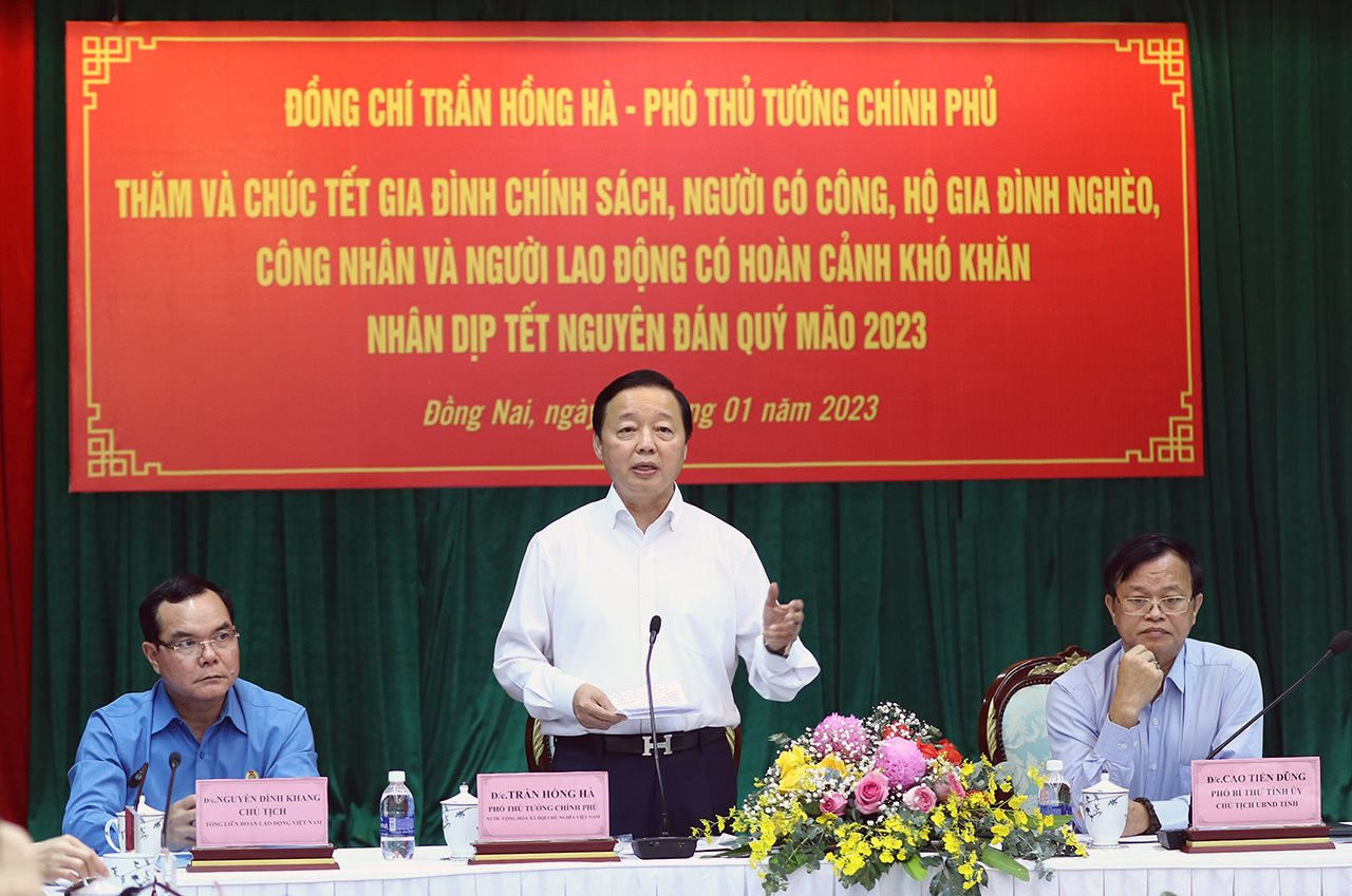 Phó Thủ tướng Trần Hồng Hà thăm và chúc tết gia đình chính sách, hộ nghèo, công nhân tại Đồng Nai