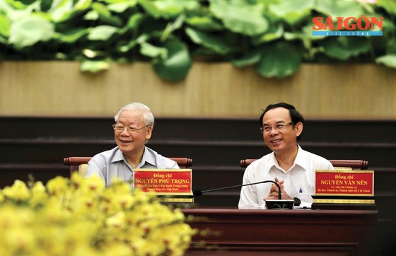Tổng Bí thư Nguyễn Phú Trọng thăm và làm việc với Thành ủy TPHCM