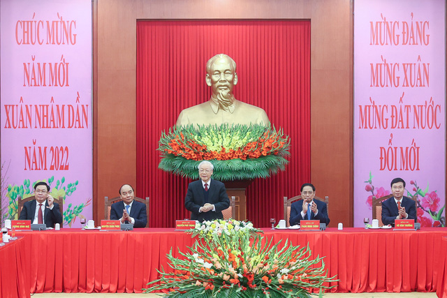 Tổng Bí thư Nguyễn Phú Trọng chúc Tết lãnh đạo, nguyên lãnh đạo Đảng, Nhà nước