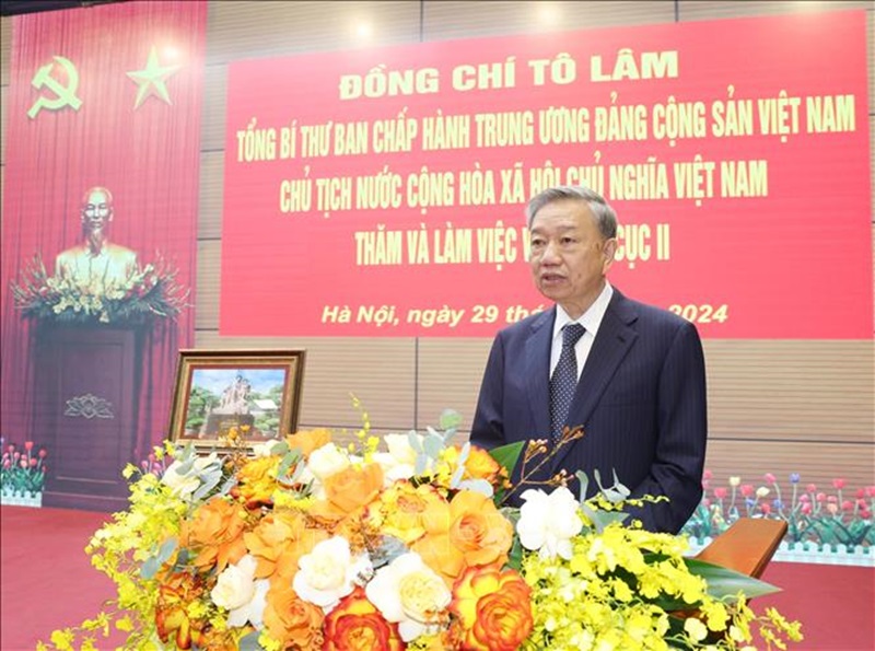 Tổng Bí thư, Chủ tịch nước Tô Lâm thăm và làm việc với Tổng cục II, Bộ Quốc phòng