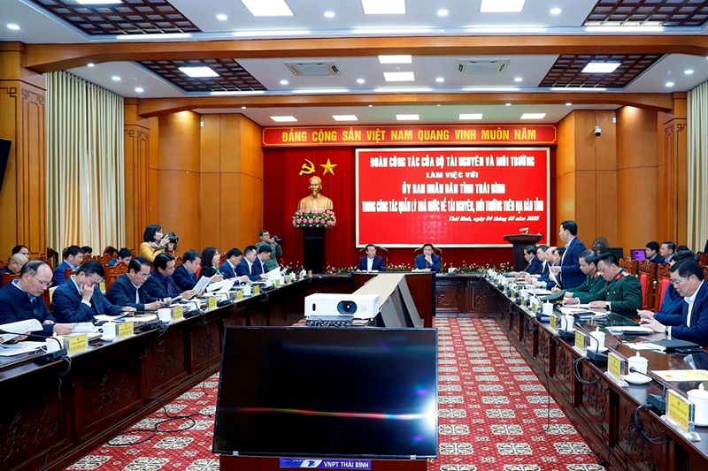 Tháo gỡ vướng mắc cho tỉnh Thái Bình trong lĩnh vực tài nguyên môi trường