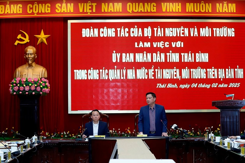 Tháo gỡ vướng mắc cho tỉnh Thái Bình trong lĩnh vực tài nguyên môi trường