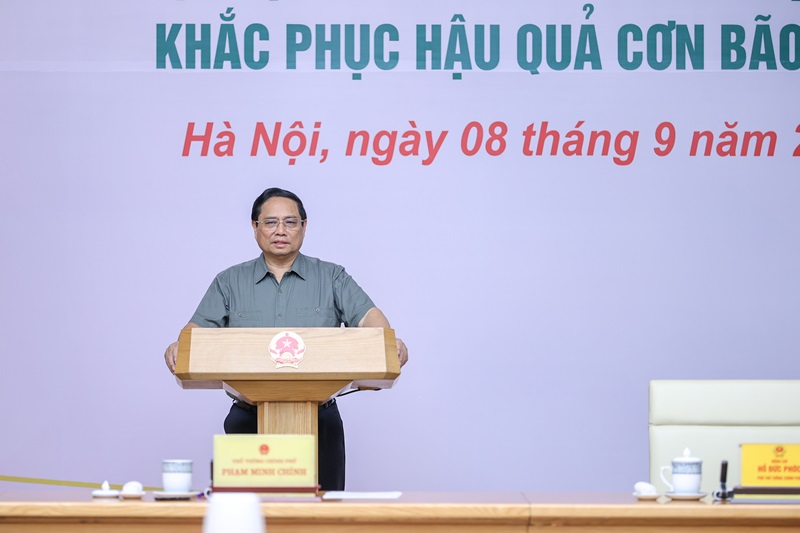 Thủ tướng chủ trì Hội nghị khắc phục hậu quả bão số 3