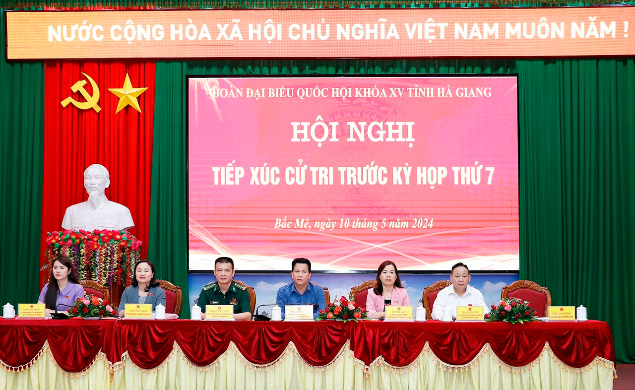 Đoàn ĐBQH tỉnh Hà Giang tiếp xúc cử tri tại huyện Bắc Mê trước Kỳ họp thứ 7, Quốc hội Khoá XV