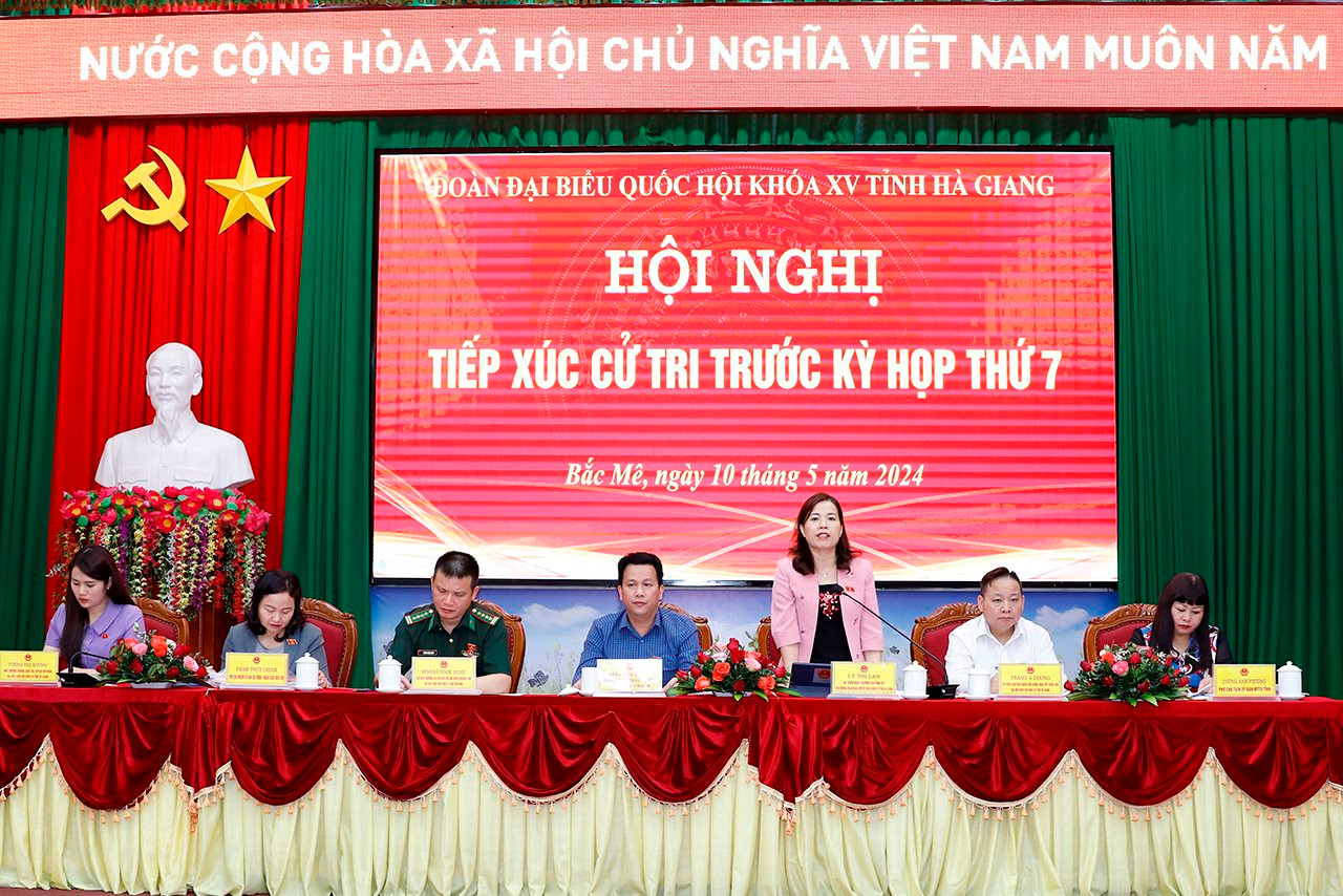 Đoàn ĐBQH tỉnh Hà Giang tiếp xúc cử tri tại huyện Bắc Mê trước Kỳ họp thứ 7, Quốc hội Khoá XV