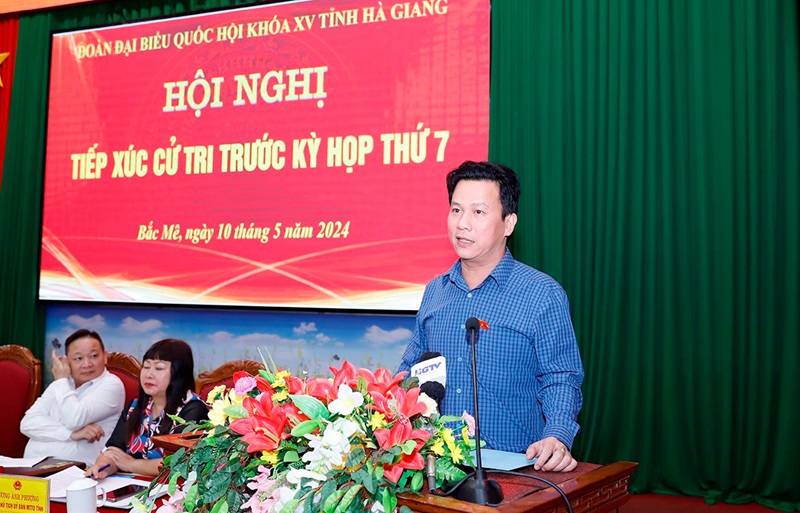 Đoàn ĐBQH tỉnh Hà Giang tiếp xúc cử tri tại huyện Bắc Mê trước Kỳ họp thứ 7, Quốc hội Khoá XV
