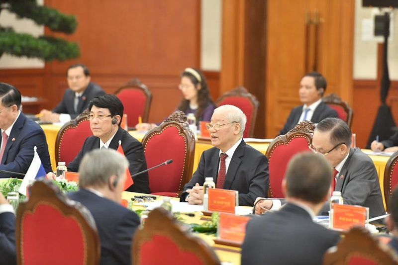 Tổng Bí thư Nguyễn Phú Trọng hội đàm với Tổng thống Liên bang Nga Vladimir Putin