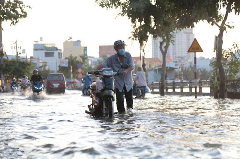 Cảnh báo triều cường gây ngập úng nhiều khu vực ven biển Nam Bộ