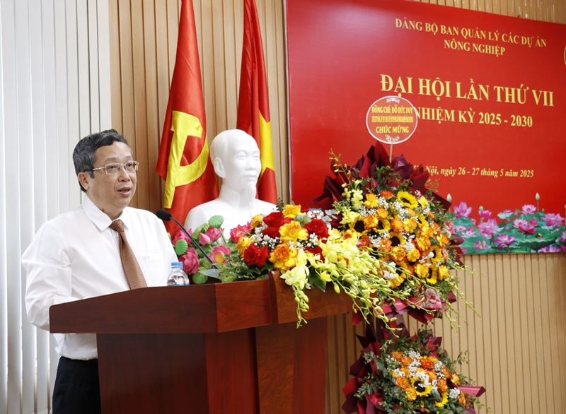 Tổ chức thành công Đại hội Đảng bộ Ban Quản lý các dự án Nông nghiệp
