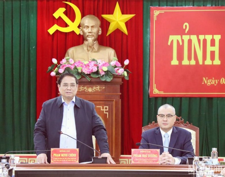 Thủ tướng Phạm Minh Chính làm việc với Ban Thường vụ tỉnh ủy Phú Yên