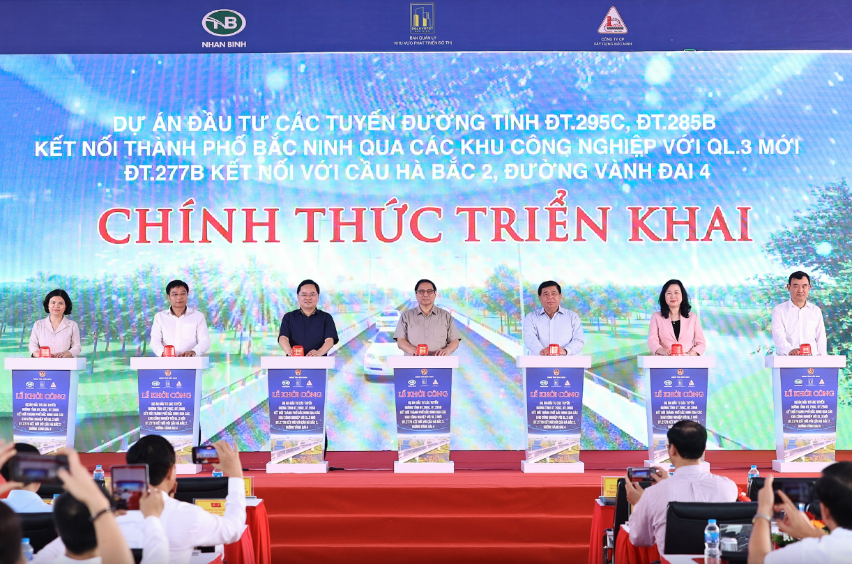 Thủ tướng dự lễ khởi công 3 tuyến đường có ý nghĩa lớn với Bắc Ninh và Hà Nội