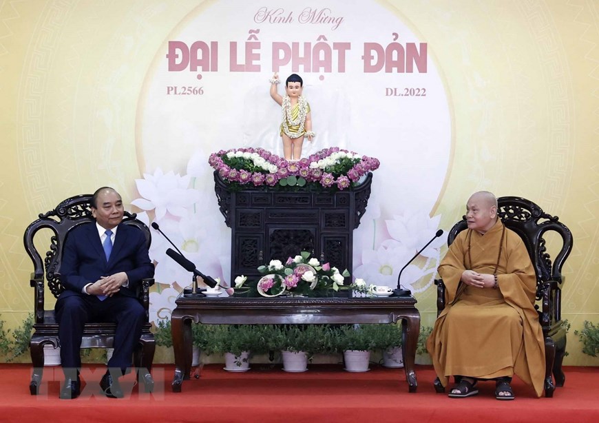 Chủ tịch nước chúc mừng chức sắc Giáo hội Phật giáo Việt Nam tại TP Hồ Chí Minh