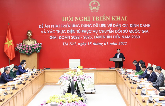 Thủ tướng Phạm Minh Chính: Nỗ lực xây dựng thành công cơ sở dữ liệu lớn về người dân, thúc đẩy chuyển đổi số quốc gia