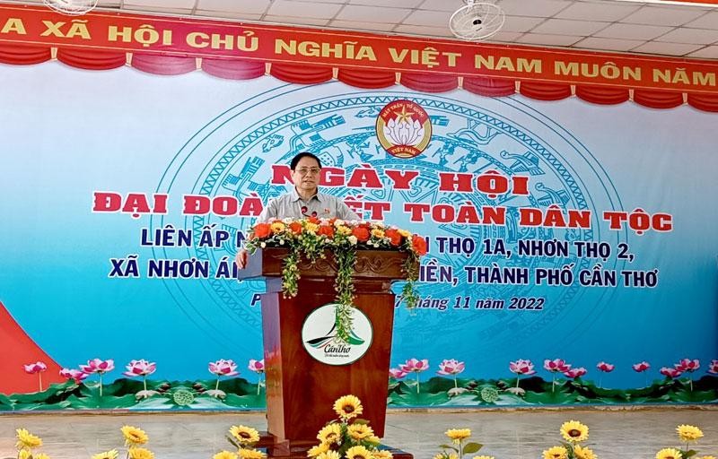 Thủ tướng Phạm Minh Chính dự Ngày hội Đại đoàn kết toàn dân tộc tại Cần Thơ