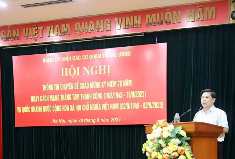 Hội nghị thông tin chuyên đề chào mừng kỷ niệm 78 năm ngày Cách mạng Tháng Tám thành công và Quốc khánh 2/9