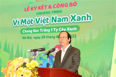 Bộ TN-MT kêu gọi trồng 1 tỷ cây xanh vì tương lai thế hệ trẻ Việt Nam