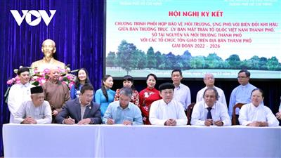 33 tổ chức tôn giáo ký kết bảo vệ môi trường tại TP.HCM