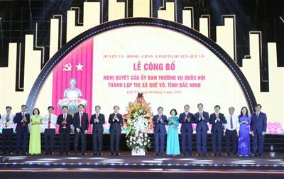 Bắc Ninh: Công bố nghị quyết thành lập thị xã Quế Võ