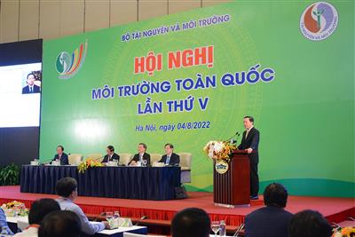 Bài phát biểu của Bộ trưởng Bộ TN&MT Trần Hồng Hà tại phiên toàn thể, hội nghị Môi trường toàn quốc lần thứ V