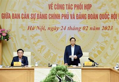 Ban cán sự Đảng Chính phủ và Đảng đoàn Quốc hội phối hợp ngày càng chặt chẽ, hiệu quả