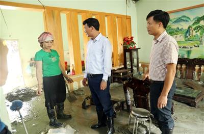 Bí Thư Tỉnh ủy tỉnh Lào Cai kiểm tra công tác khắc phục sự cố hồ đập tại xã Tả Phời