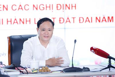 Bộ Tài nguyên và Môi trường thông tin hội nghị phổ biến các Nghị định quy định chi tiết hướng dẫn thi hành Luật Đất đai 2024