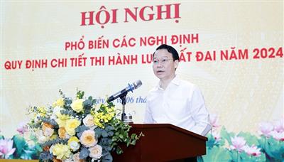 Bộ Tài nguyên và Môi trường tổ chức Hội nghị phổ biến các Nghị định, quy định chi tiết thi hành Luật Đất đai 2024