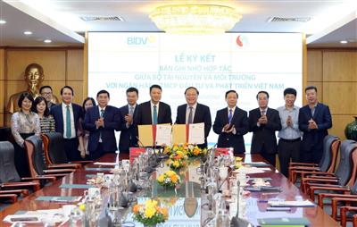 Bộ TN&MT - BIDV: Hợp tác thúc đẩy phát triển tài chính xanh bền vững, bảo vệ môi trường và ứng phó với BĐKH