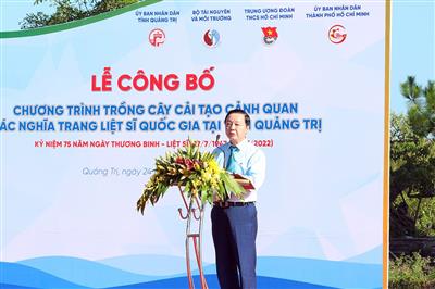 Bộ TN&MT hỗ trợ trồng cây xanh cải tạo cảnh quan tại các nghĩa trang liệt sỹ ở Quảng Trị