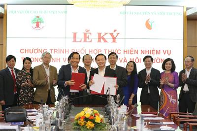 Bộ TN&MT ký kết Chương trình phối hợp thực hiện nhiệm vụ trong lĩnh vực TN&MT với Hội Người cao tuổi Việt Nam giai đoạn 2022 - 2026