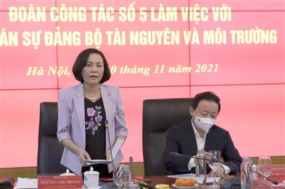 Bộ TN&MT làm việc với Đoàn khảo sát của Ban chỉ đạo Trung ương về quản lý biên chế