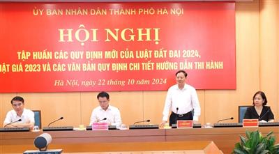 Bộ TN&MT tập huấn các điểm mới của Luật Đất đai 2024 và các Nghị định hướng dẫn thi hành tại Hà Nội