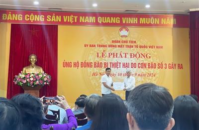 Bộ TN&MT ủng hộ đồng bào bị thiệt hại do cơn bão số 3 gây ra