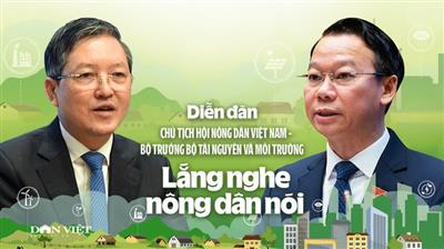 Bộ trưởng Bộ Tài nguyên và Môi trường - Chủ tịch Hội Nông dân Việt Nam lắng nghe nông dân nói