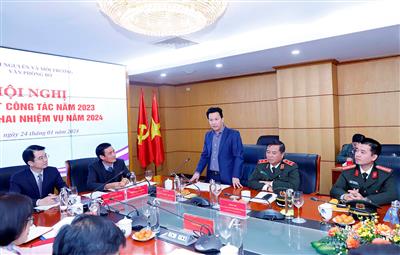 Bộ trưởng Đặng Quốc Khánh dự Hội nghị triển khai nhiệm vụ năm 2024 của Văn phòng Bộ Tài nguyên và Môi trường