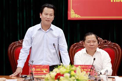 Bộ trưởng Đặng Quốc Khánh làm việc với Lãnh đạo tỉnh Hoà Bình