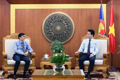 Bộ trưởng Đặng Quốc Khánh tiếp và làm việc với Thứ trưởng Bộ TN&MT nước Cộng hòa Dân chủ Nhân dân Lào