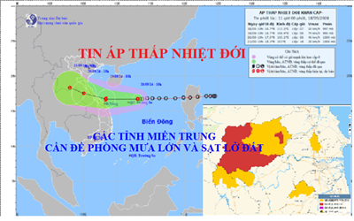 Các tỉnh miền Trung cần đề phòng áp thấp nhiệt đới gây mưa lớn và sạt lở đất
