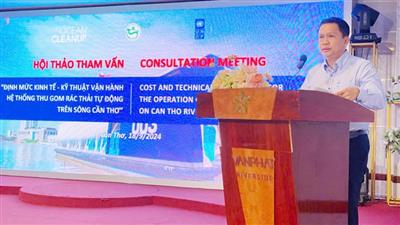 Cần Thơ: Tham vấn định mức kinh tế - kỹ thuật vận hành hệ thống thu gom rác tự động trên sông
