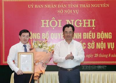 Chánh văn phòng UBND tỉnh Thái Nguyên được điều động làm Giám đốc Sở Nội vụ