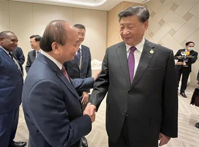 Chủ tịch nước Nguyễn Xuân Phúc gặp lãnh đạo Mỹ, Trung