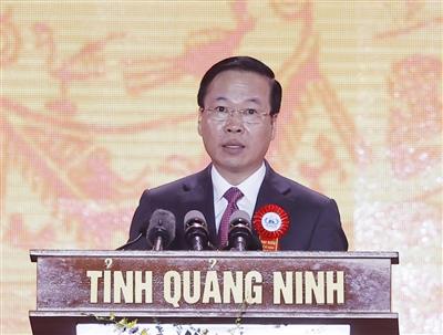 Chủ tịch nước Võ Văn Thưởng dự Lễ kỷ niệm 60 năm ngày thành lập tỉnh Quảng Ninh