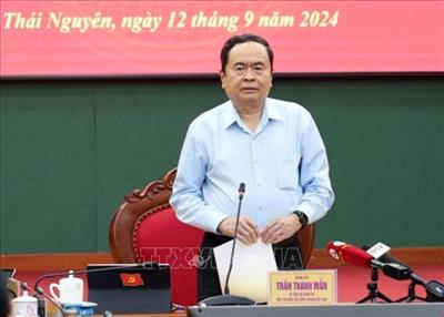 Chủ tịch Quốc hội Trần Thanh Mẫn chỉ đạo công tác khắc phục thiệt hại do bão số 3 tại Thái Nguyên