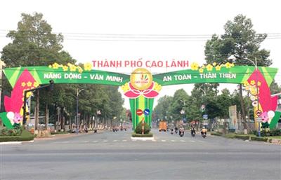 Công nhận TP Cao Lãnh là đô thị loại II có phạm vi nội thành mở rộng thêm 1 xã