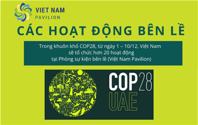 Hội nghị COP28: Việt Nam sẽ tổ chức hơn 20 hoạt động tại Phòng sự kiện bên lề (Việt Nam Pavilion)