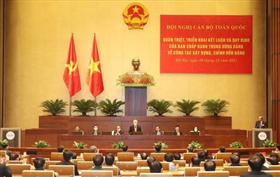 Đảng ủy Bộ TN&MT tham dự trực tuyến Hội nghị toàn quốc quán triệt, triển khai về xây dựng, chỉnh đốn Đảng