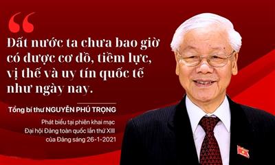 "Đất nước ta chưa bao giờ có được cơ đồ, tiềm lực, vị thế và uy tín quốc tế như ngày nay"