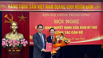 Đồng chí Đặng Văn Dũng giữ chức Phó Trưởng Ban Nội chính Trung ương