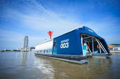 Hệ thống tự động có thể dọn đến 50 tấn rác thải mỗi ngày trên sông Cần Thơ