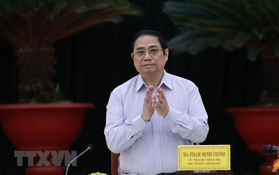 Hình ảnh Thủ tướng làm việc với lãnh đạo chủ chốt tỉnh Ninh Thuận